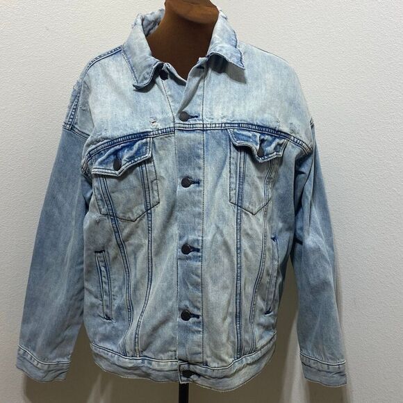 Free People Denim Trucker Jacket Size XS/S - Picture 1 of 12